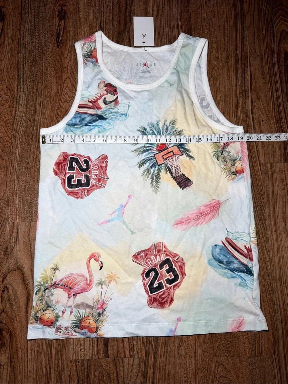 Jordan Men's Flight Essentials Flamingo Graphic Tank Top HJ2403 100 Size M NWT